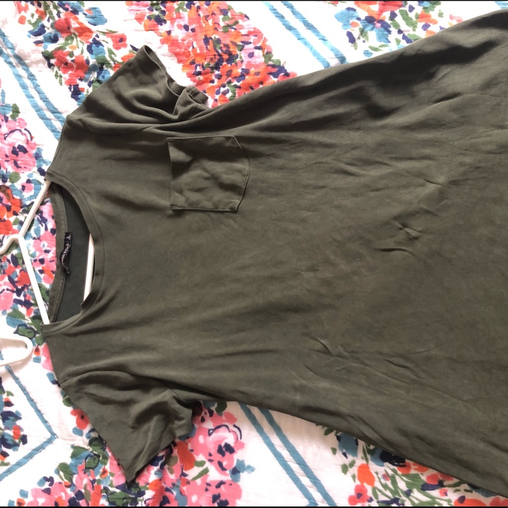 Abercrombie army green swing dress with pocket